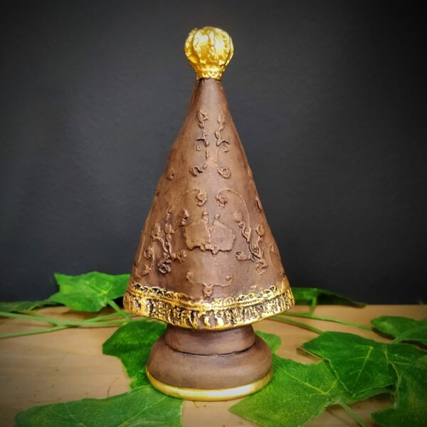 IMAGEM EM GESSO NOSSA SENHORA APARECIDA ENVELHECIDA P 16CM - Imagem 2
