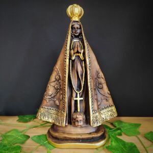IMAGEM EM GESSO NOSSA SENHORA APARECIDA ENVELHECIDA G 30CM