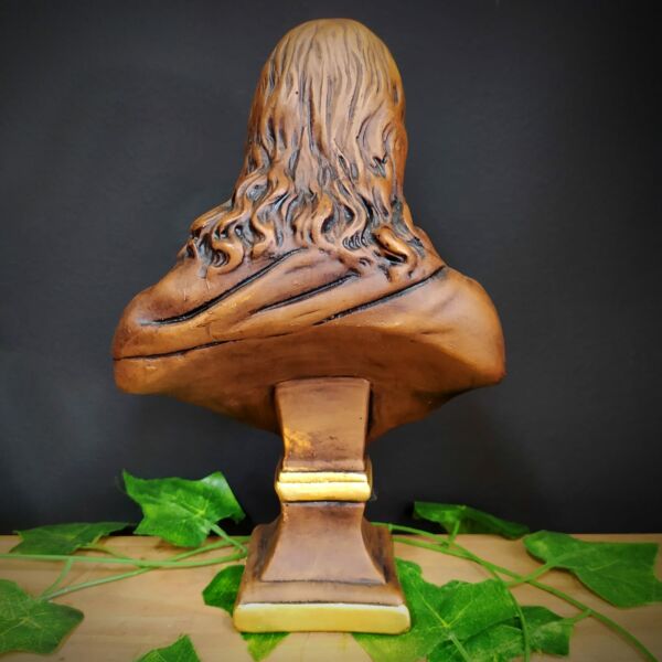 IMAGEM EM GESSO BUSTO NO PEDESTAL SAGRADO CORAÇÃO DE JESUS 24CM - Image 2