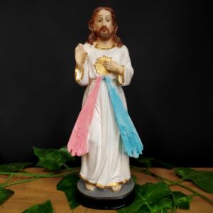 IMAGEM EM GESSO JESUS MISERICORDIOSO 21CM