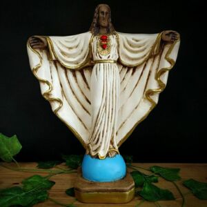 IMAGEM EM GESSO JESUS CRISTO COM BRAÇOS ABERTOS 33CM