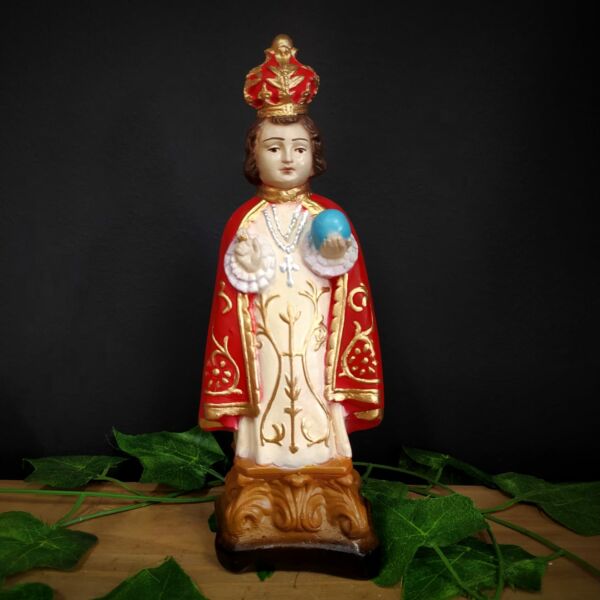 IMAGEM EM GESSO MENINO JESUS DE PRAGA 22CM