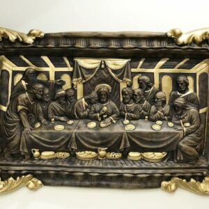 SANTA CEIA DE PAREDE RETANGULAR ENVELHECIDA 3D 85CM