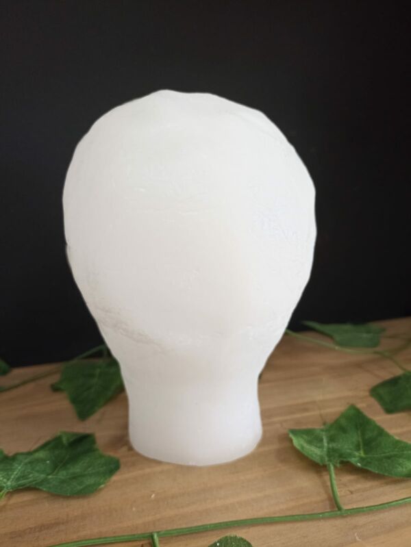 CABEÇA DE CERA MASCULINA BRANCA 18CM - Imagem 4