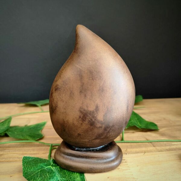 IMAGEM EM GESSO GOTA SAGRADO CORAÇÃO DE MARIA ENVELHECIDA 13 CM - Image 3