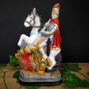 IMAGEM EM GESSO SÃO JORGE COLORIDO 19CM