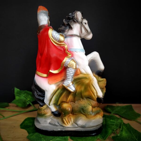 IMAGEM EM GESSO SÃO JORGE COLORIDO 19CM - Image 2