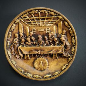 SANTA CEIA DE PAREDE REDONDA 3D 19CM