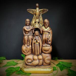 IMAGEM EM GESSO DIVINO PAI ETERNO ENVELHECIDO 28CM