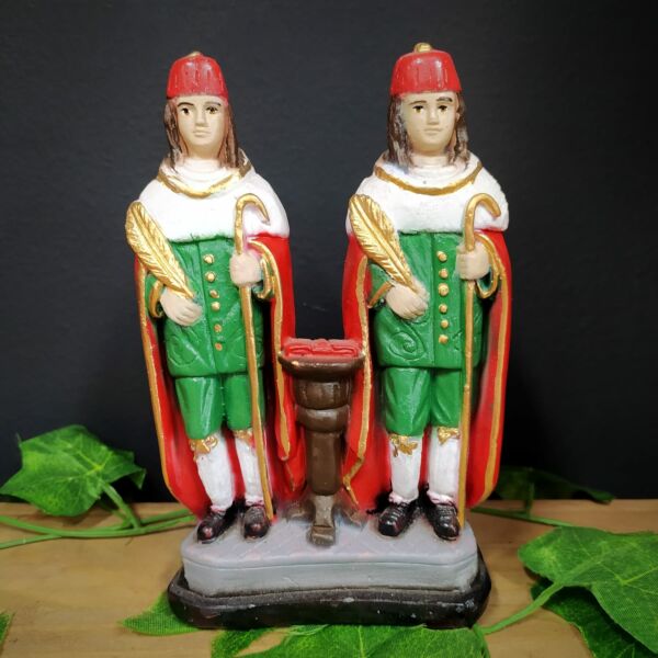 IMAGEM EM GESSO SÃO COSME E DAMIÃO 16CM