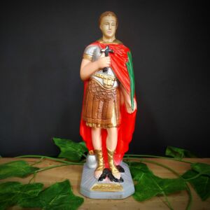 IMAGEM EM GESSO SANTO EXPEDITO 20CM