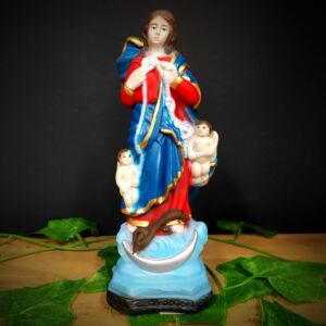 IMAGEM EM GESSO NOSSA SENHORA DESATADORA DE NÓS 19CM