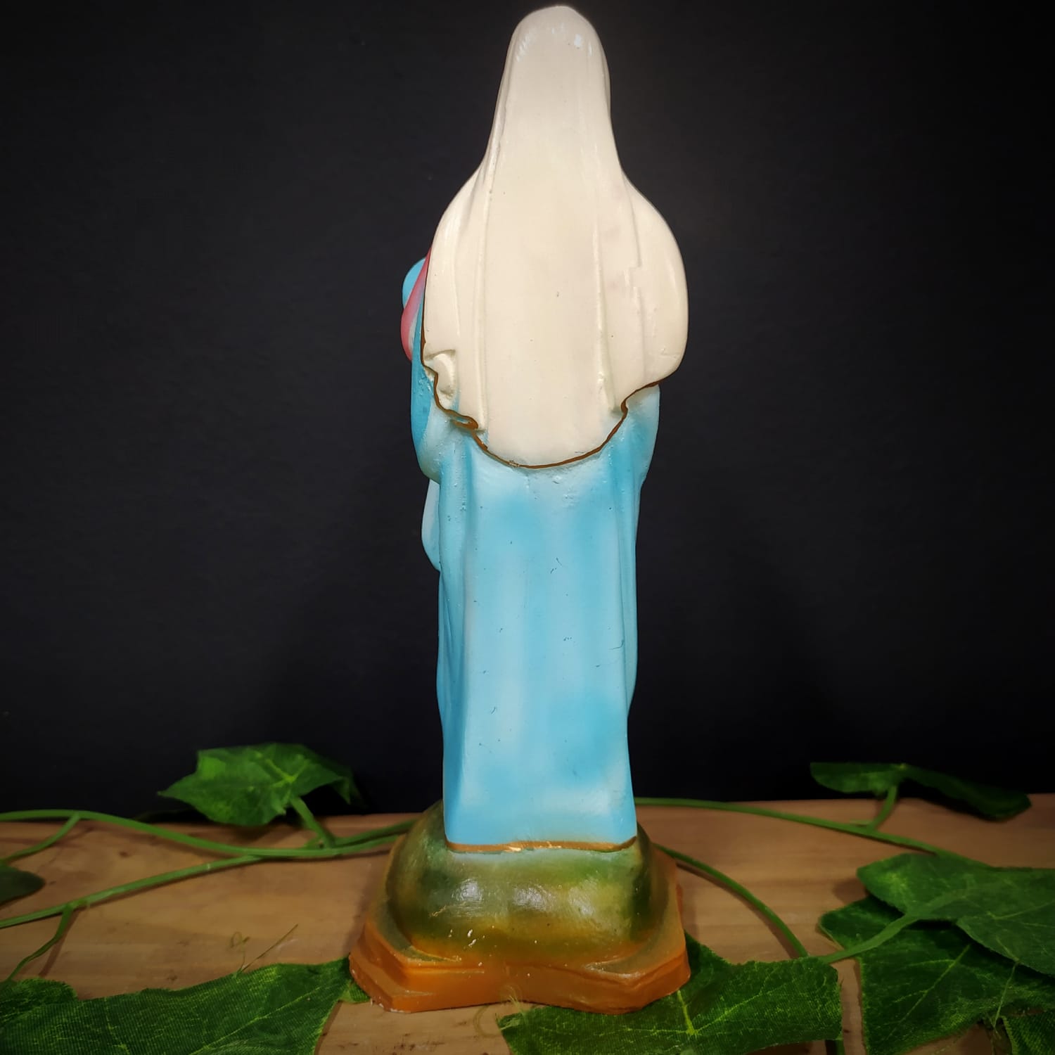 IMAGEM EM GESSO SAGRADO CORAÇÃO DE MARIA 20CM - Imagem 2