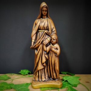 IMAGEM EM GESSO SANTA ANA ENVELHECIDA 28CM
