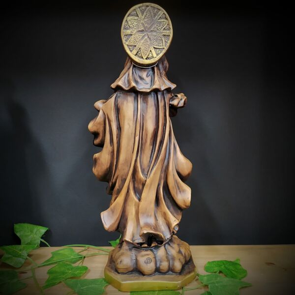 IMAGEM EM GESSO SAGRADO CORAÇÃO DE MARIA ENVELHECIDA 40CM - Image 2