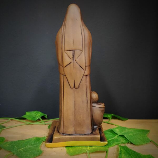 IMAGEM EM GESSO MADRE PAULINA ENVELHECIDA 22CM - Imagem 2