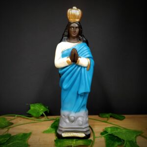 IMAGEM EM GESSO SANTA SARA PELE ESCURA 23CM