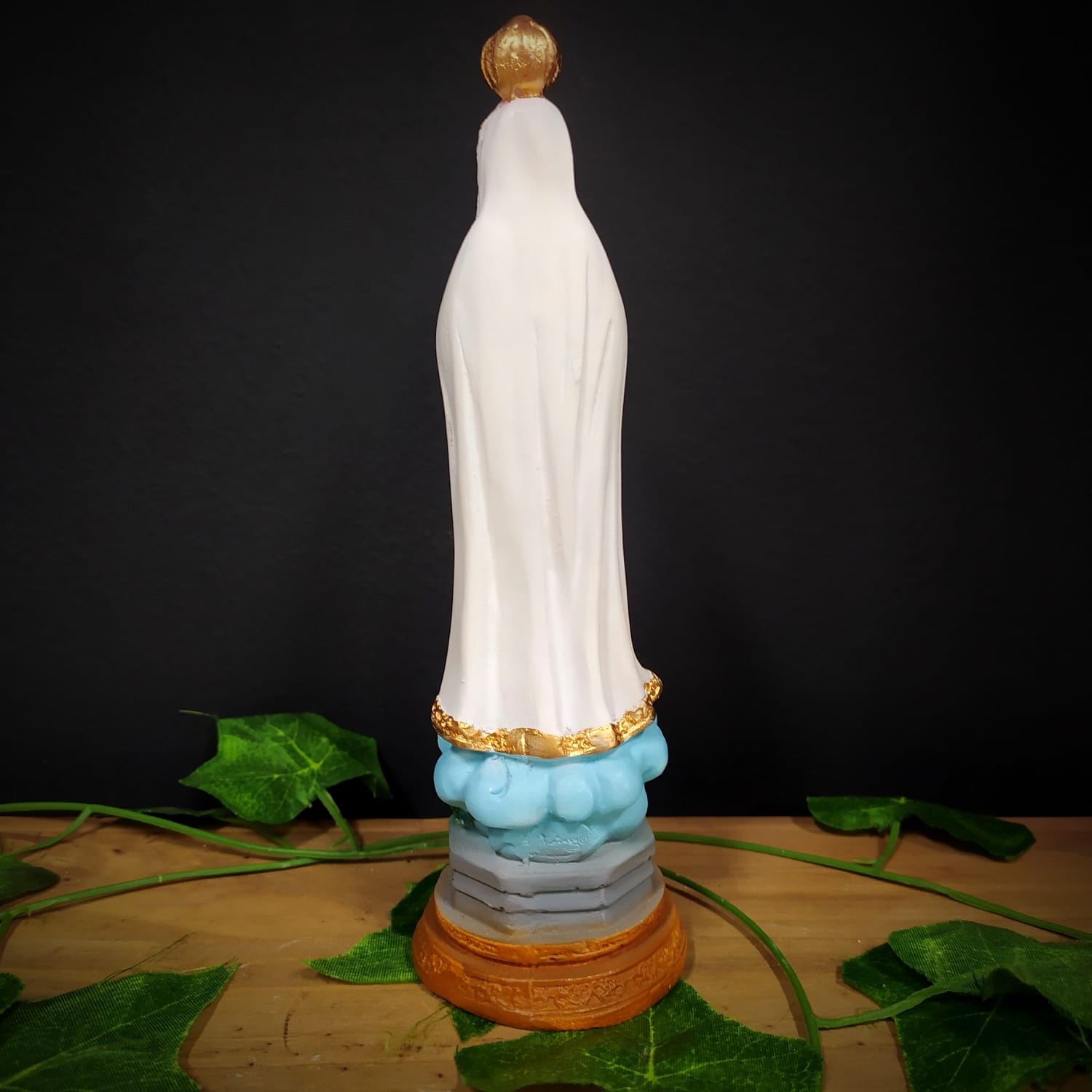 IMAGEM EM GESSO NOSSA SENHORA DE FÁTIMA 20CM - Imagem 2