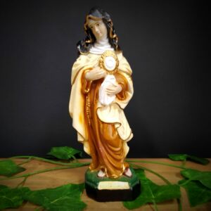 IMAGEM EM GESSO SANTA CLARA 19CM