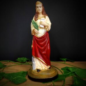 IMAGEM EM GESSO SANTA CECILIA 20CM