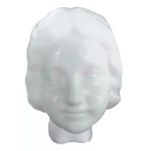 CABEÇA DE CERA FEMININA BRANCA 18CM