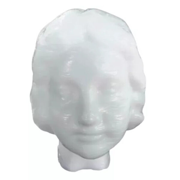 CABEÇA DE CERA FEMININA BRANCA 18CM