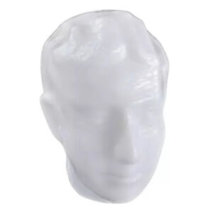 CABEÇA DE CERA MASCULINA BRANCA 18CM