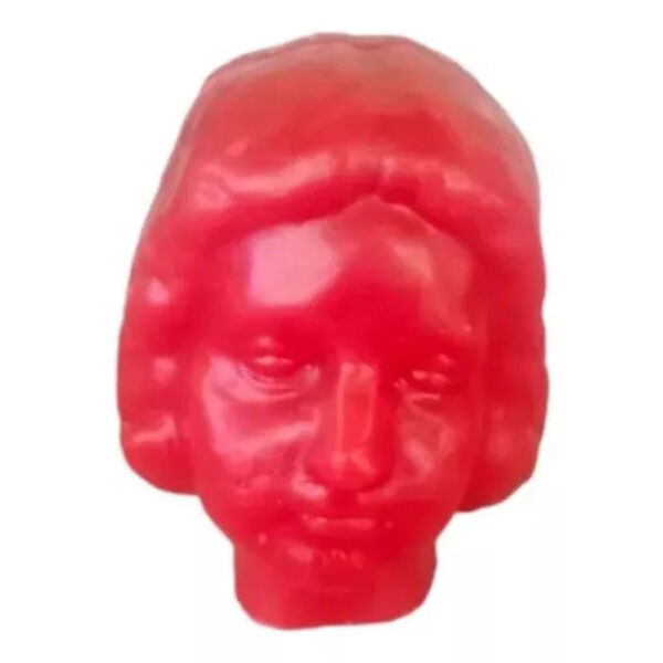 CABEÇA DE CERA FEMININA VERMELHA 18CM