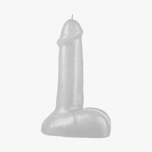 VELA DE MAGIA SEXO MASCULINO BRANCO 17CM