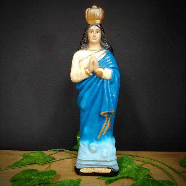 IMAGEM EM GESSO SANTA SARA PELE CLARA 23CM