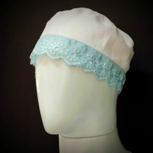FILÁ BRANCO COM RENDA AZUL CLARO - COD001