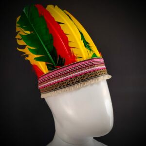 COCAR PARA CABOCLO VERDE VERMELHO E AMARELO