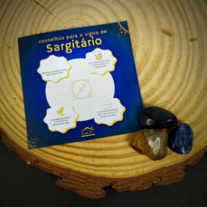 KIT PEDRAS SIGNO SAGITÁRIO COM ÔNIX SODALITA E OLHO DE TIGRE