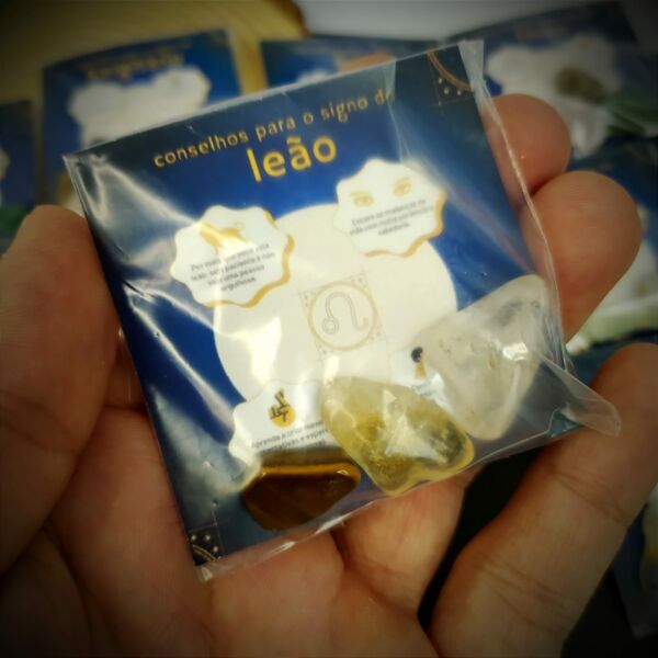 KIT PEDRAS SIGNO LEÃO COM OLHO DE TIGRE CRISTAL E CITRINO - Image 3
