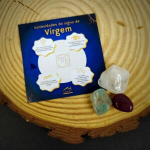 KIT PEDRAS SIGNO VIRGEM COM AMAZONITA CITRINO E ÁGATA