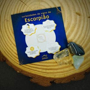 KIT PEDRAS SIGNO ESCORPIÃO COM CITRINO FLUORITA E HEMATITA