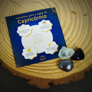 KIT PEDRAS SIGNO CAPRICÓRNIO COM ÔNIX HEMATITA E FLUORITA