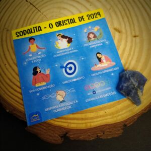 PEDRA SODALITA BRUTA 1 A 3CM COM EXPLICATIVO - CASA FÉ