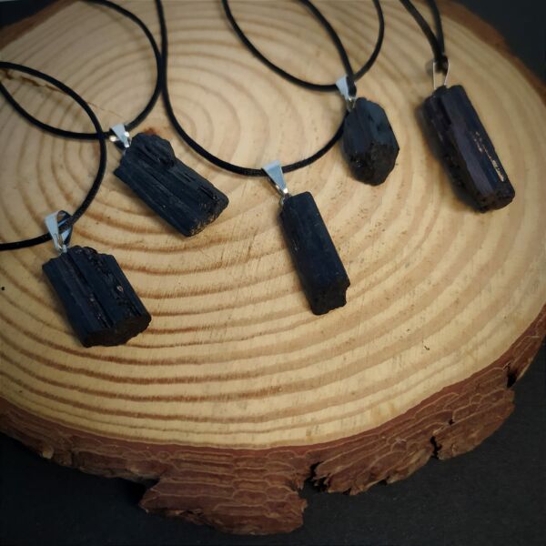 COLAR DE PEDRA TURMALINA NEGRA - PROTEÇÃO - CRISTAL NATURAL