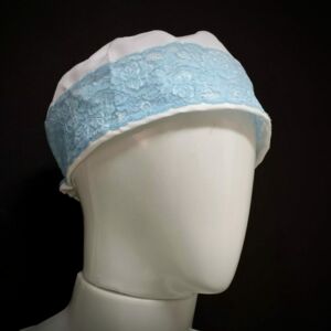 FILÁ BRANCO COM RENDA ALTA  AZUL CLARO - COD001