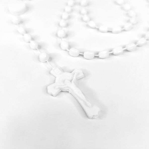 TERÇO DE ACRÍLICO BRANCO SÃO BENTO - Image 3