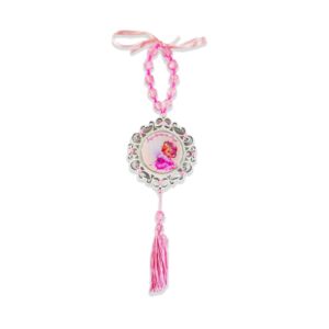 ADORNO DE PORTA DEZENA ANJINHO DA GUARDA ROSA 30CM