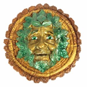 MINI MANDALA EM RESINA BUSTO HOMEM ELEMENTAL DA NATUREZA 12CM