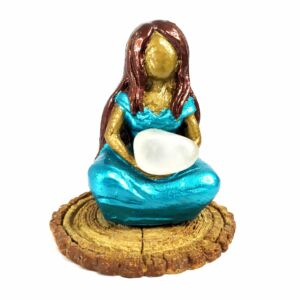 MAGA MORENA ROUPA TURQUESA COM CRISTAL 8CM