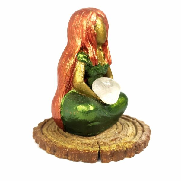 MAGA RUIVA ROUPA VERDE COM CRISTAL 8CM - Image 2