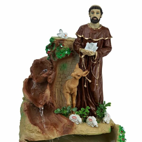 FONTE EM RESINA SÃO FRANCISCO DE ASSIS 37CM - Image 4