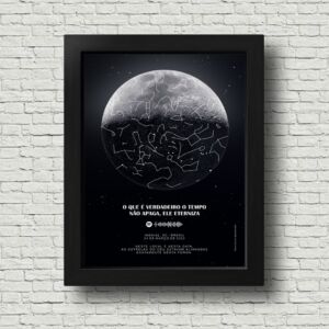 QUADRO MAPA ESTRELAR LUA CHEIA TAMANHO A3 - CASA FÉ