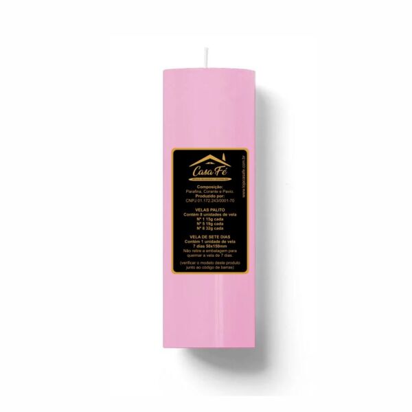 KIT 3 VELAS SETE DIAS 260G ROSA CASA FÉ - Image 2
