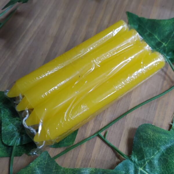KIT 3 MAÇOS VELAS PALITO N1 AMARELA 120G - CASA FÉ - Image 2