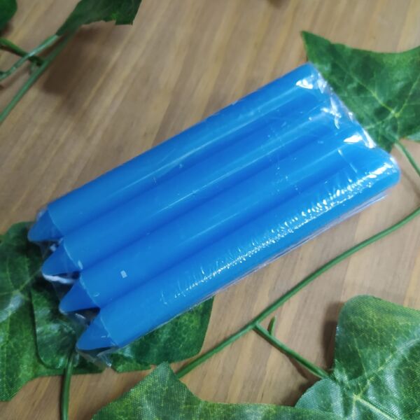 KIT 3 MAÇOS VELAS PALITO N1 AZUL CLARO 120G - CASA FÉ - Image 2